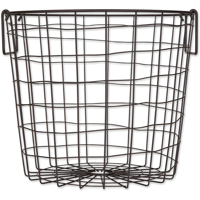 Rebrilliant Metal Wire Mesh Stackable Utility Storage Bin, Medium Round
